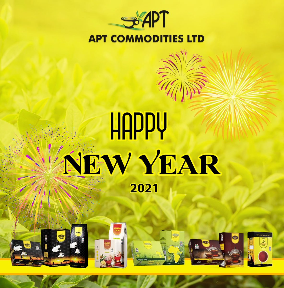 Happy New Year to you all. May 2021 bring good health, joy, peace, success and wealth to you, your family and friends.

God bless you.

#AptTeas #Welcome2021