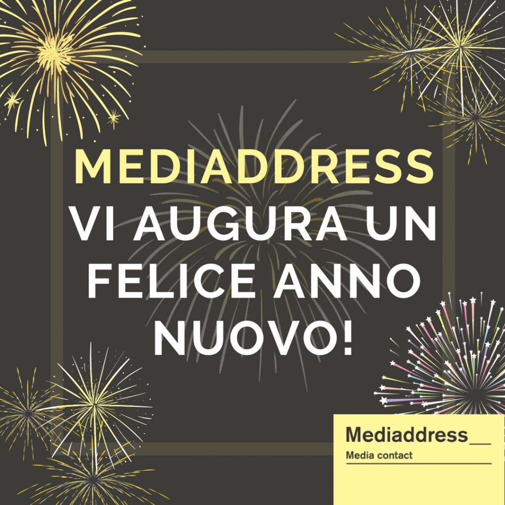 Buon 2021 a tutti voi da Mediaddress! 🎉🥂🍾🎇

#mediaddress #annonuovo #happynewyear
