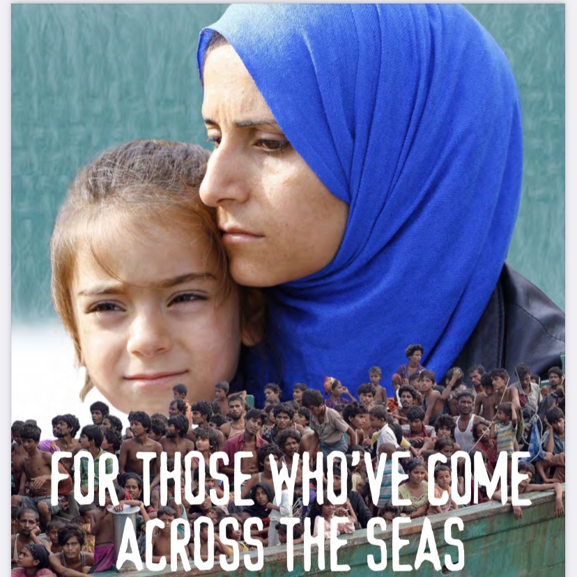 “For those who’ve come across the seas” #justiceforregugees <a href="/ScottMorrisonMP/">Not ScoMo</a>