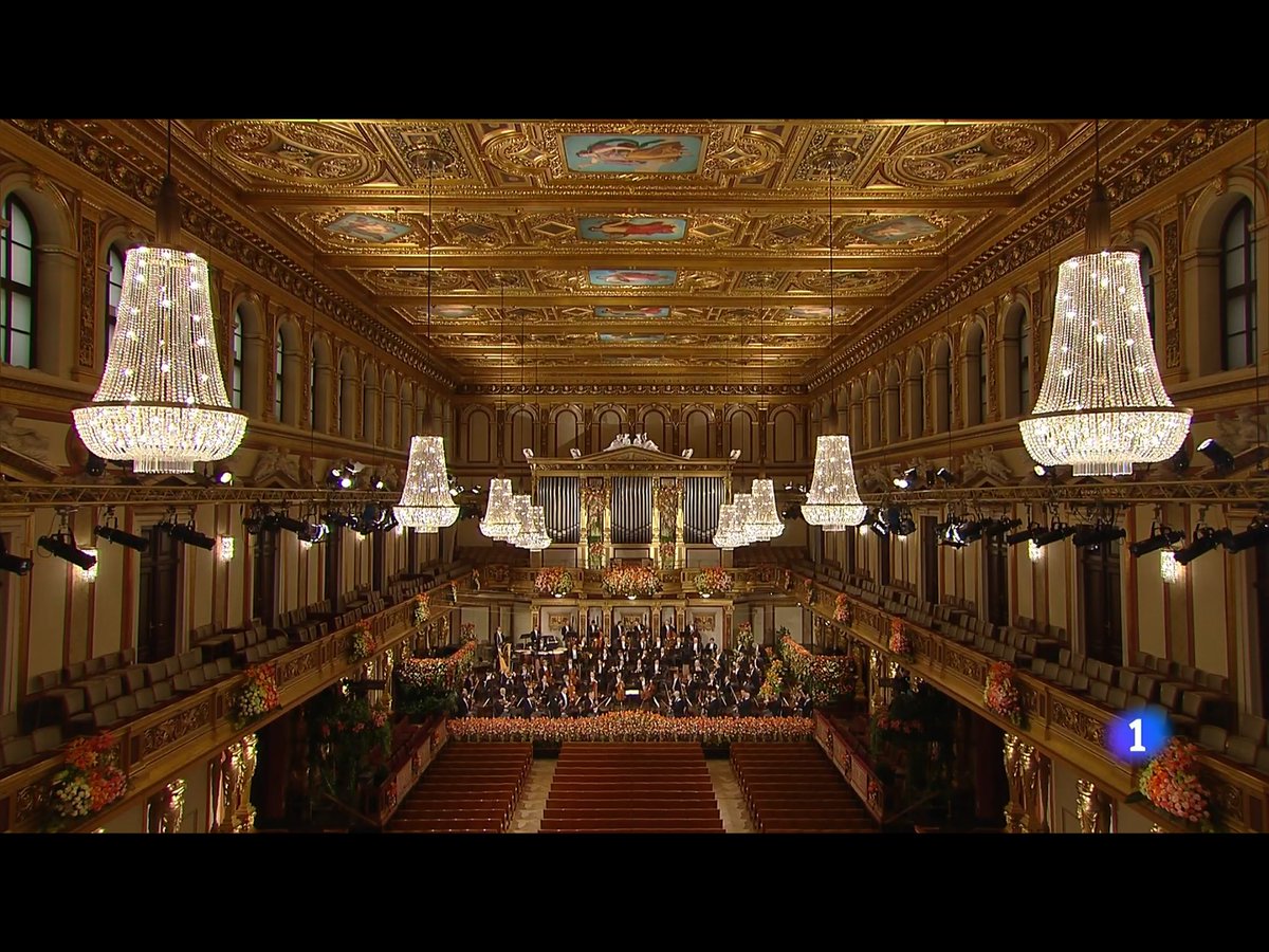 rorrolopez's tweet photo. Sobrecogedora imagen de la sala sin público en el Musikverein de Viena para el #ConciertoDeAñoNuevo ¡Pero que el virus no nos prive de la música! Feliz Año a todos! https://t.co/Ep2qtR0Qrc