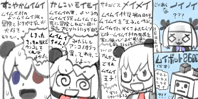 #ムイムイコミック
「たのしいムイムイ村」基本設定 
