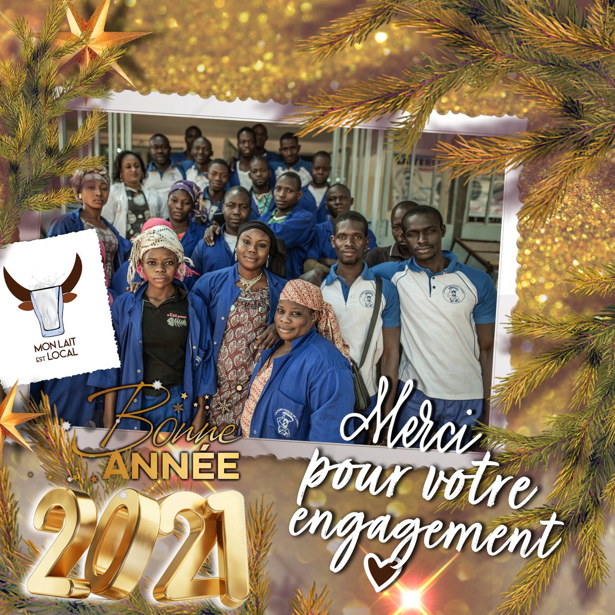 Nous vous souhaitons une bonne et heureuse année 2021. Que cette nouvelle année soit celle de toutes les réussites.
#happynewyear2021￼ 
#monlaitestlocal