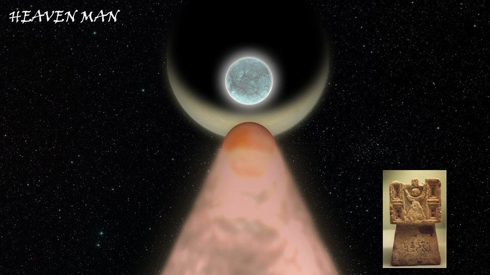 So we lower a sphere or symbolic planet of light - down a pillar - a tribute to the pillars of heaven, or plasma column [column/pillar of fire] that reached down to Earth during these encounter events.