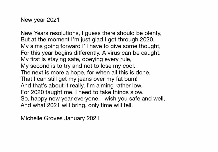 michgrovespoet's tweet image. My first poem of 2021