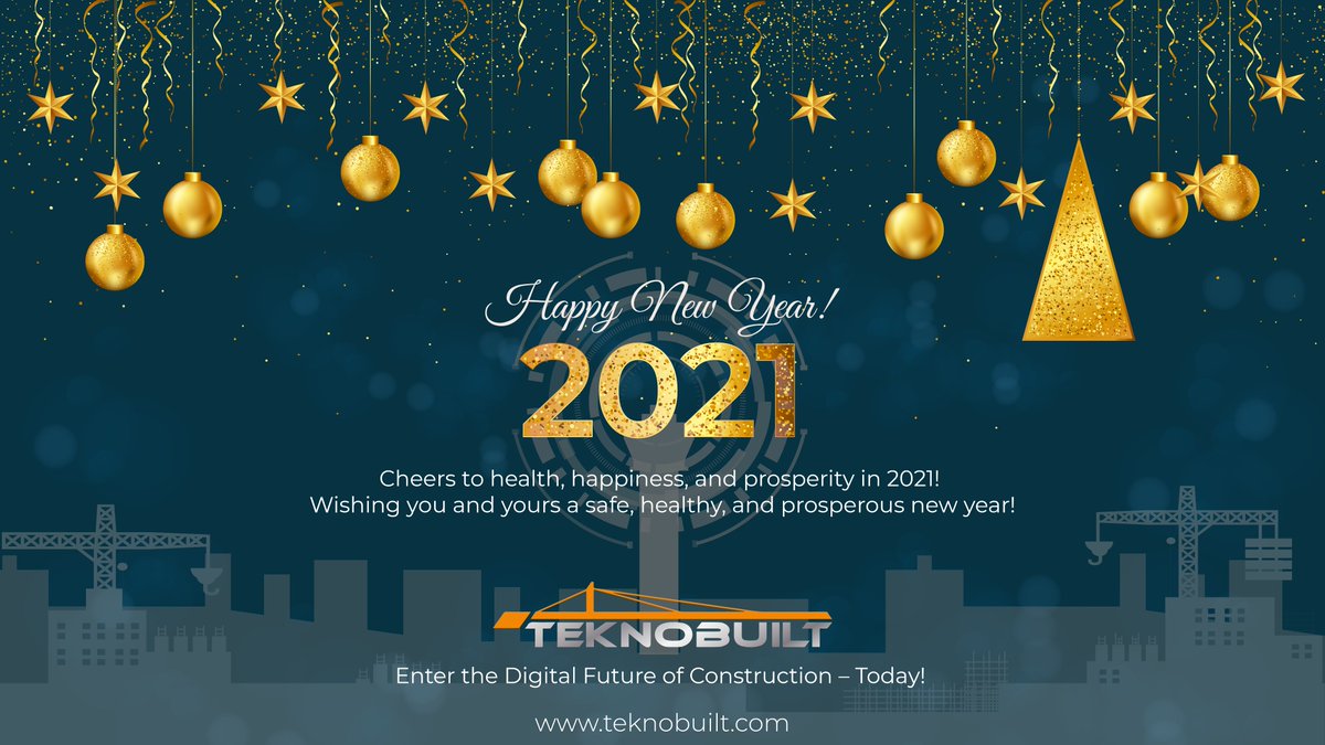 Cheers to health, happiness and prosperity in 2021! Team Teknobuilt wishes everyone a very happy new year!