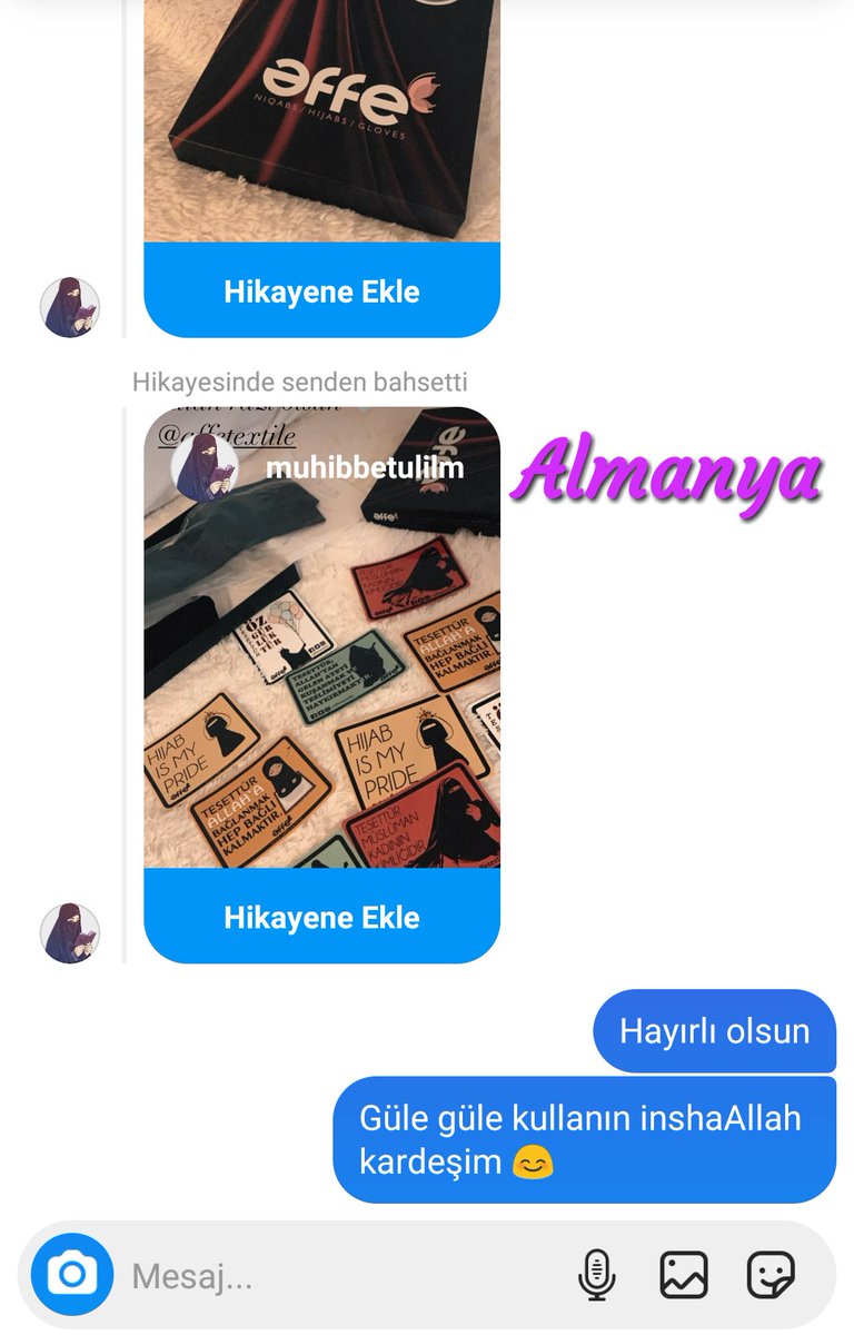 affetextile's tweet photo. Bizi bu güzelliklere ulaştıran Rabbimize Şükürler olsun 😊
. 
Dalga Dalga yayılan Mutluluk 💗💗 AFFE 💗💗
. 
#affe #affeniqab #affetextile #niqab #hijab #peçe #pece #esarp #çarşaf #cilbab #jilbab #memnuniyet #musterimemnuniyeti #elhamdulillah https://t.co/EGfudIo3Js