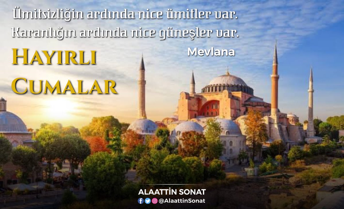 AlaattinSonat's tweet photo. Ümitsizliğin ardında nice ümitler var.
Karanlığın ardında nice güneşler var.

| Mevlana

#HayırlıCumalar
Cumamız Mübarek Olsun. https://t.co/gwcBAotYay