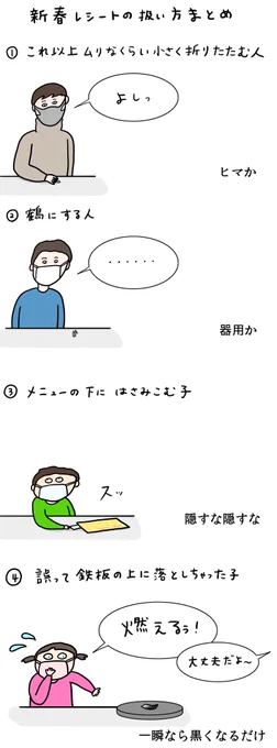 クレープ屋で働く私のどうでもいい話
新春レシートの扱い方まとめ

あけましておめでとうございます?
今年もよろしくね! 