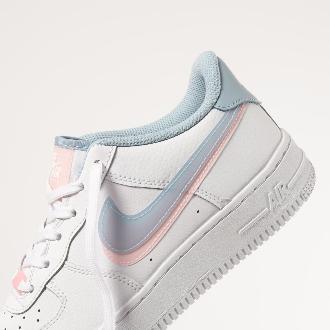 Nike Air Force 1 Low LV8 Double Swoosh Blue Pink (GS) - CW1574-100