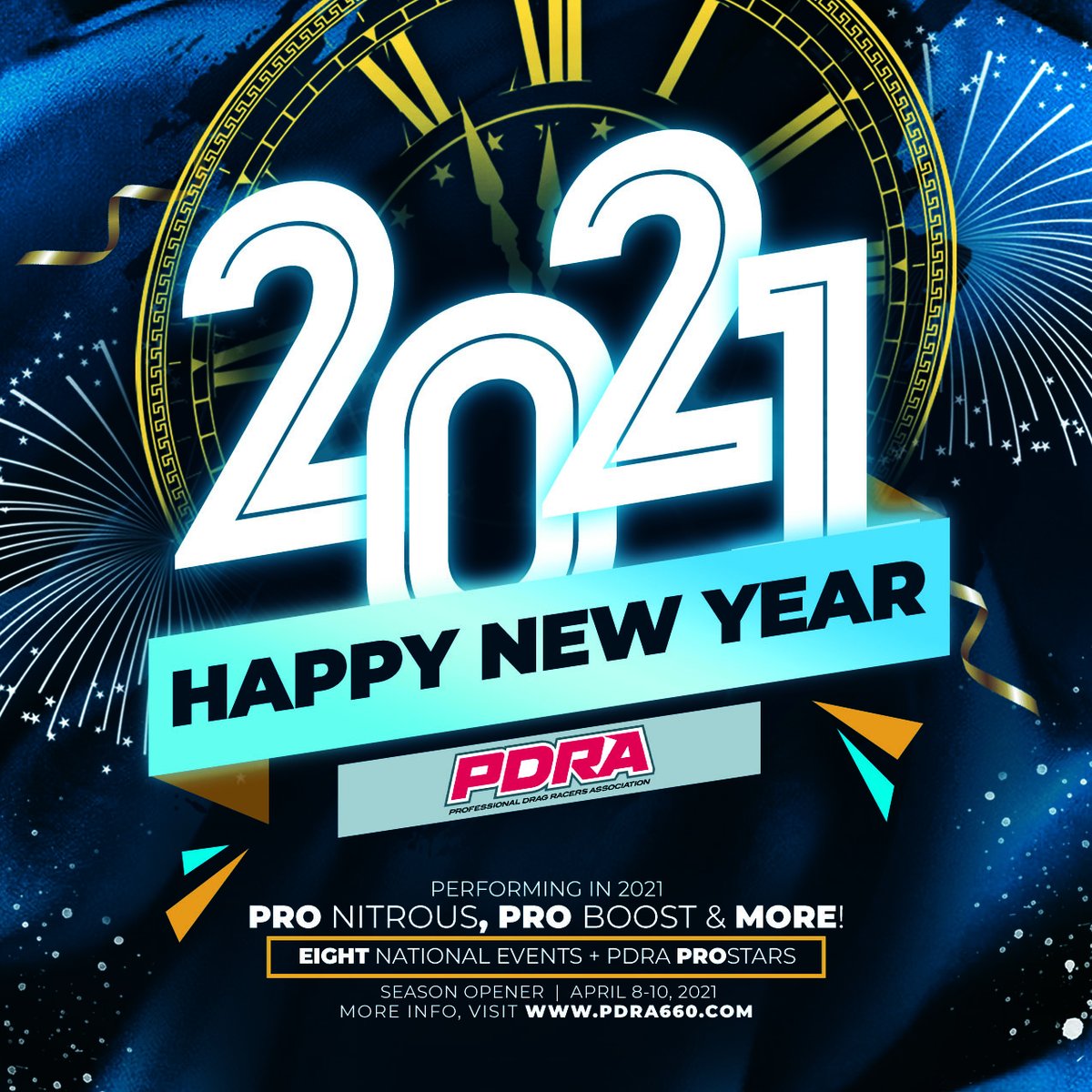 Happy New Year from <a href="/PDRARacing/">PDRA Racing</a>! We want to wish all of our families, friends, racers and fans a happy and healthy 2021!