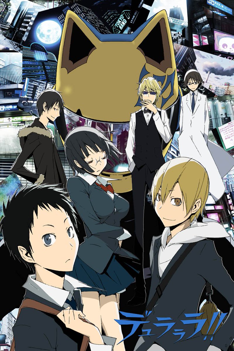41. Durarara8.5/10One of the most entertaining shows I've seen, the cast are all so either so ball the wall insane or just entertaining, Izaya and Shizuo's rivalry is hilarious and so is Celty and the Doctors chemistry, Izaya easily one of my favourite characters.