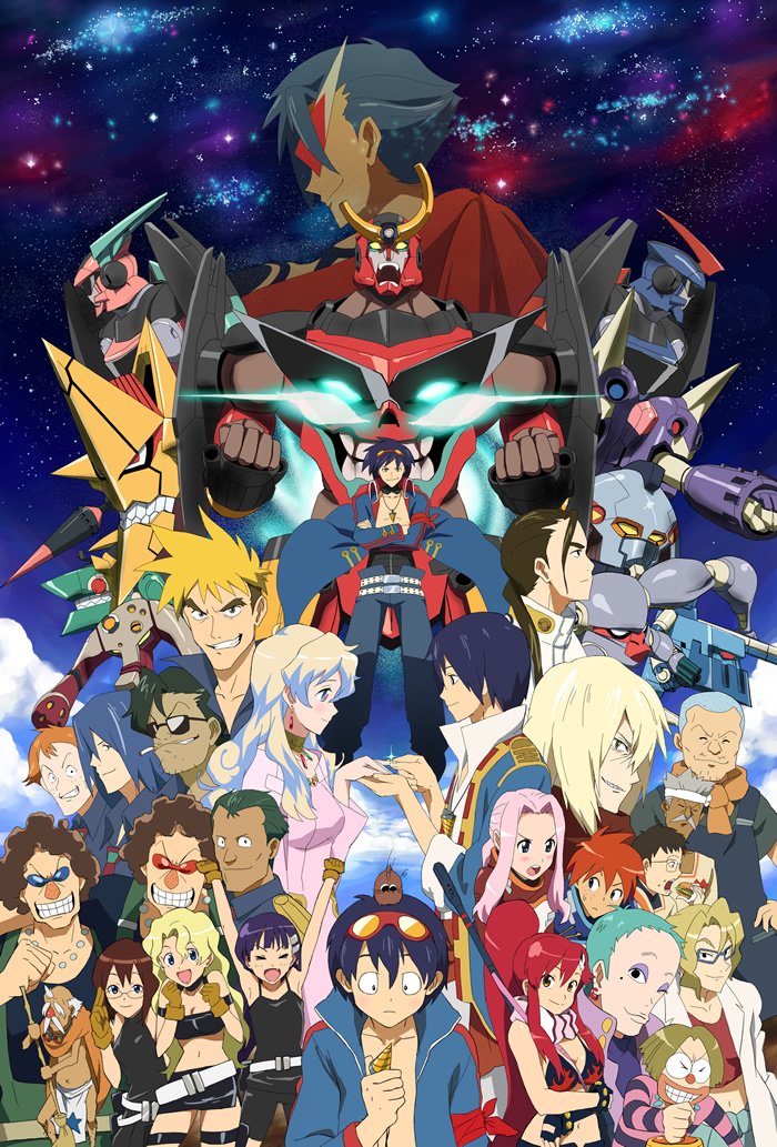 45. Gurren Lagann8.5/10like seeing the conflicting view points of the major characters go against each other, love seeing the highs and lows that Simon goes through and how he grows from them, Kamina best bro, they throw galaxies at each other, how can I not love that