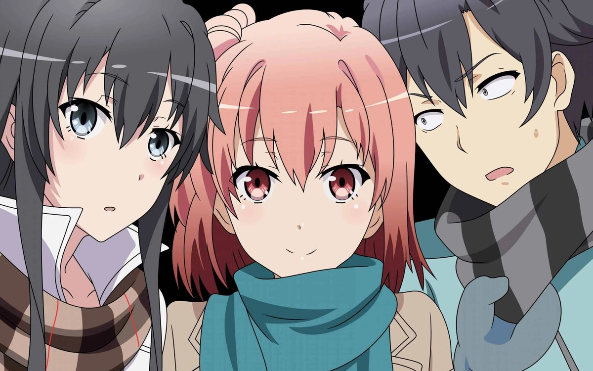 44. Oregairu8.5/10Hachiman is a great protagonist, it's awesome seeing his mindset slowly change throughout the series and seeing the relationship between each of the girls grow, and each girl is great in their own right, I like who won but Iroha best girl, fuck you fight me