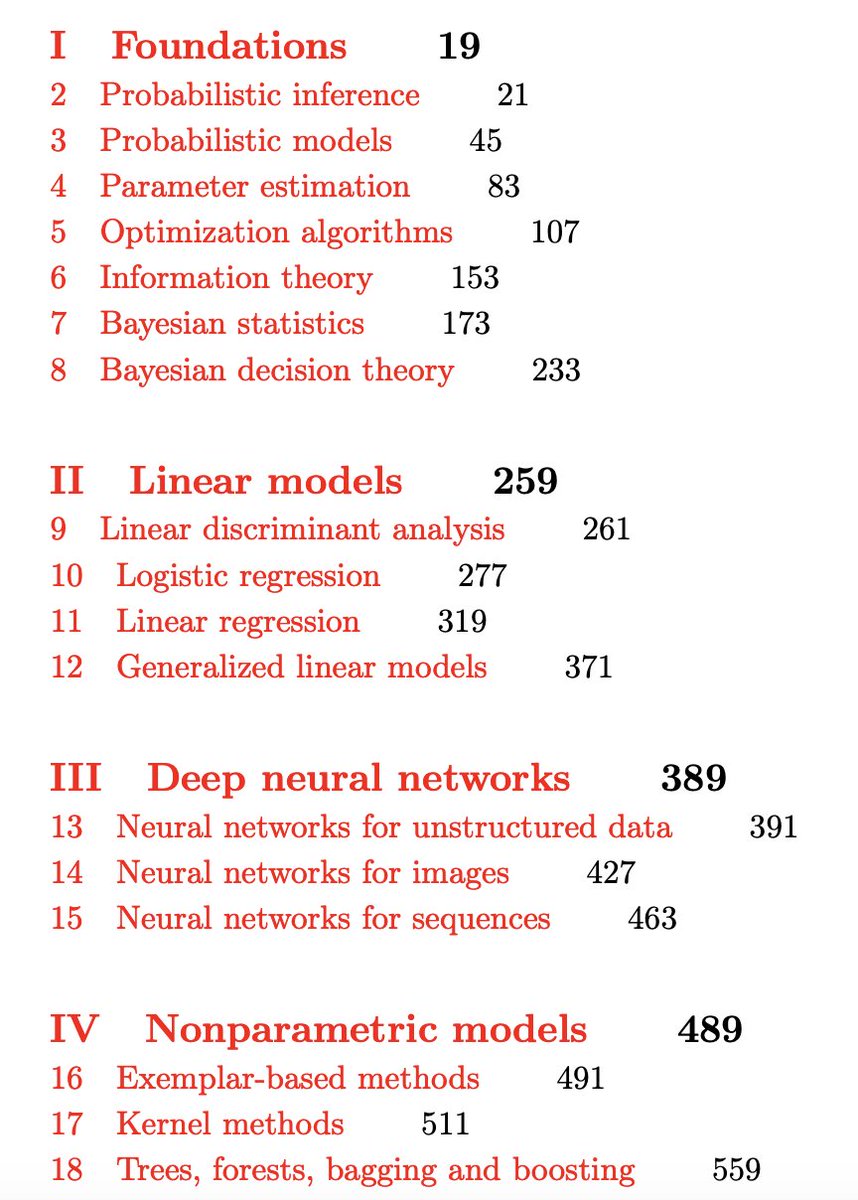 omarsar0's tweet image. 📘 Probabilistic Machine Learning: An Introduction

I have been looking for a book like this. Kevin Murphy published the 2021 edition of the Probabilistic Machine Learning e-textbook. Love the emphasis on probability and math. It includes code examples.

probml.github.io/pml-book/book1…