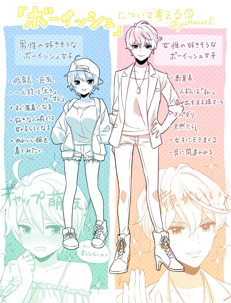 「ボーイッシュ」について考えてみたら、男性と女性で求めるものが違っていた。