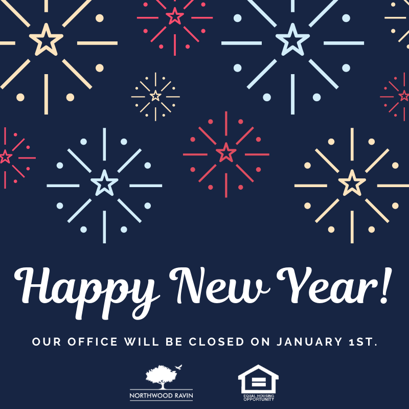 Happy New Year from The Ravin's Nest! Our communities will be closed on January 1st. Have a safe and prosperous New Year!

#northwoodravin #thisnwrliving #happynewyear #2021