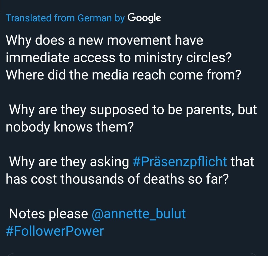 8/ So last night recent threads of mine were being shared by German accounts, many translated tweets later the parallel debate raging over schools there really is remarkable.There is a parents group that started in spring calling for no safety measures in schools...