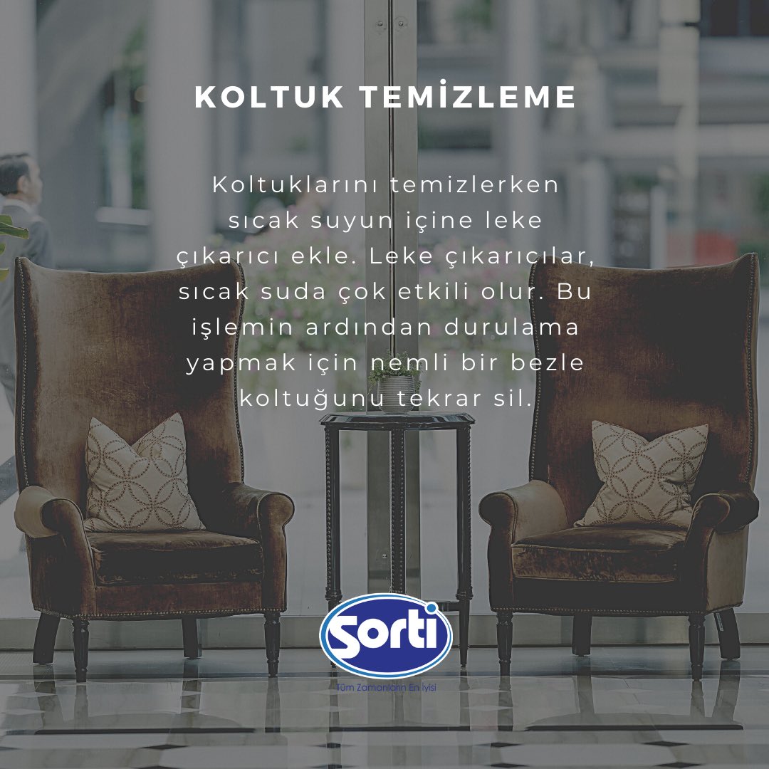 Lekeleri çıkarmada kullandığın leke çıkarıcıları, ılık su ile karıştırmayı unutma. Leke çıkarıcılar, ılık suda çok daha etkili oluyor. 
#sortikimya #tümzamanlarıneniyisi #temizlikönerileri