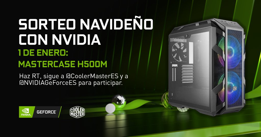 NVIDIAGeForceES's tweet image. Empezamos 2021 y recordad que nuestro #NavidadRTX sigue hasta el 6 de enero. Hoy tenemos esta pedazo de caja de @CoolerMasterEs para sortear. Perfecta para actualizar el PC con lo que nos haya llegado por Navidad y Reyes Magos 👀. Haz RT y sigue a ambas cuentas para participar.