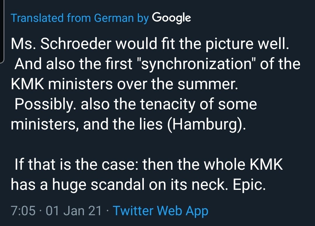 13/ Concerns that meetings with this group over the summer organised has influenced a group of politicians into arguing for a less cautious approach to German schools