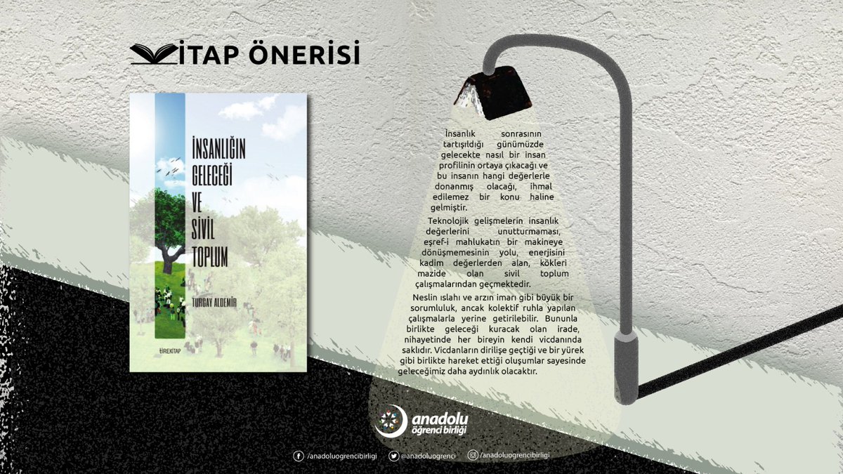Haftanın Kitabı 📚

#TurgayAldemir: İnsanlığın Geleceği ve Sivil Toplum

✒️ "İnsanlık sonrasının tartışıldığı günümüzde gelecekte nasıl bir insan profilinin ortaya çıkacağı ve bu insanın hangi değerlerle donanmış olacağı, ihmal edilemez bir konu haline gelmiştir. ⤵️