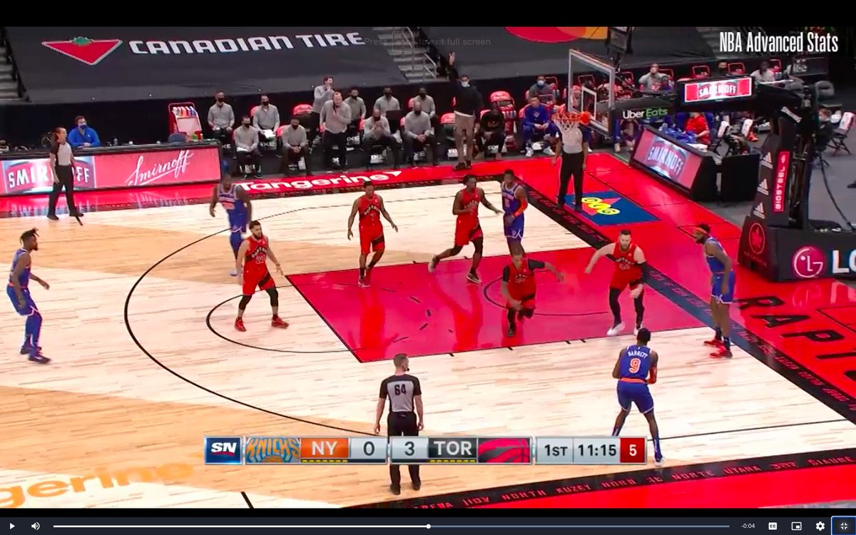 1) OG and Lowry double Randle left block, skip to RJ.