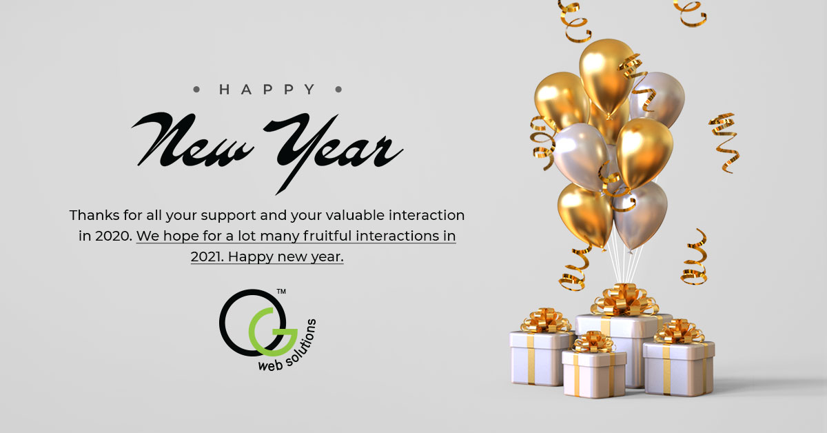 OGWebSolutions's tweet image. Thanks for all your support and your valuable interaction in 2020. We hope for a lot many fruitful interactions in 2021. Happy new year.
#HappyNewYear2021 #OGWebSolutions #webdesign #webdevelopment