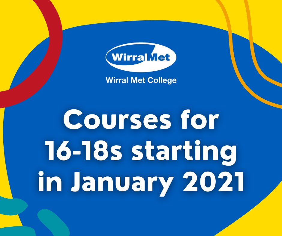 Happy New Year! Are you aged 16-18 and thinking about your next move? Perhaps school, college or sixth form isn't working out? It's not too late to apply for a course at Wirral Met!

Find out more ➡️ow.ly/USVS50Cy8QW

#JanuaryCourses #NewYearNewCourse