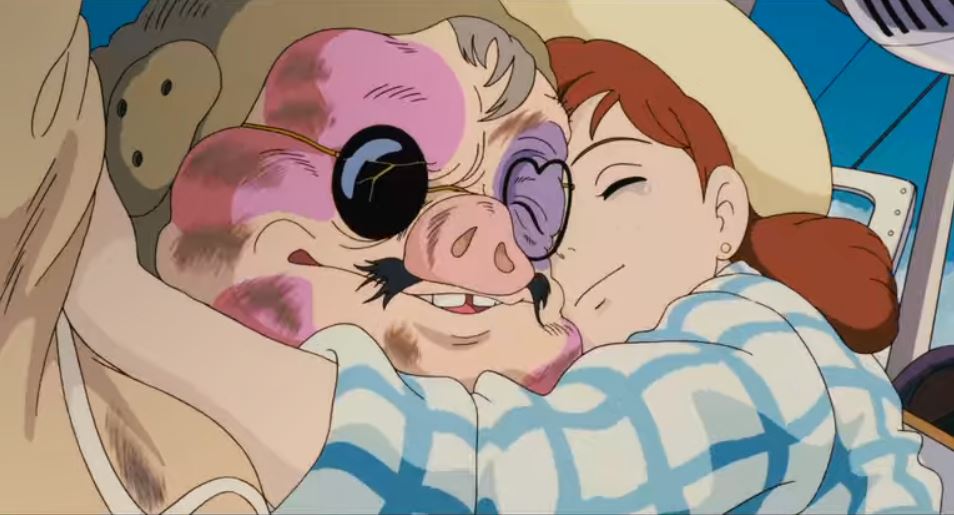 ドラゴン士 紅の豚 ポルコがカーチスと拳闘している際に ジーナはお前に惚れてんだよ と明かされながらヘビーな一発をブン殴られた後から ポルコの眼鏡のフレームがハートの形になっています T Co Y8zmsicq6m Twitter