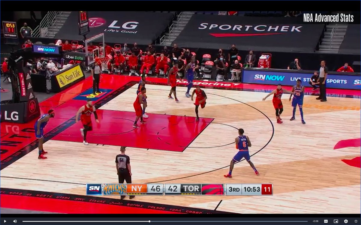 7) Powell doubles off Payton again, Randle to Elf, same result.