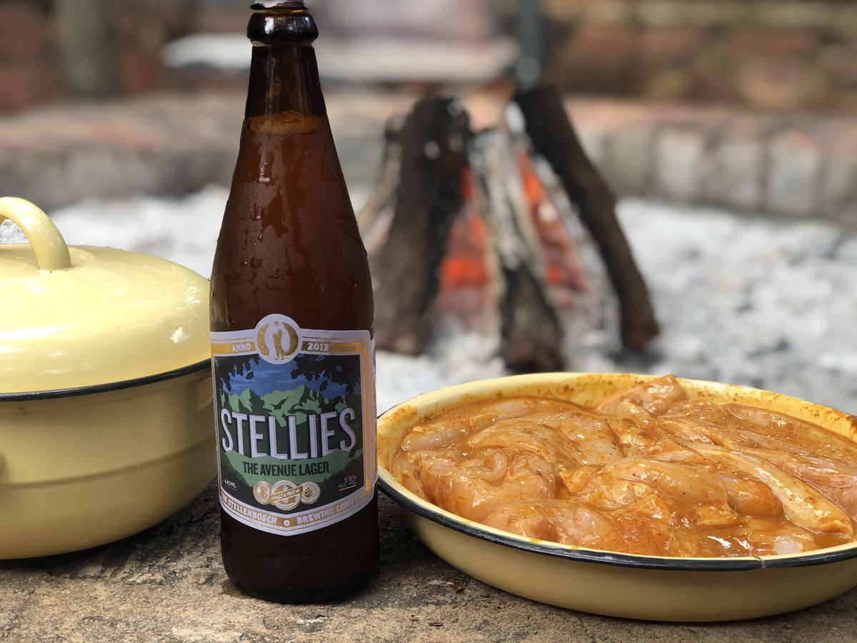 Meat_Ranger's tweet photo. #MeatRanger - Braai and Beer #1 for 2021. Free Range Chicken pregos for lunch. Stellies Lager for the win. @stelliesbeer #craftbeer #openfirecooking #happy2021 #bushbraai #bomabraai https://t.co/Zou3pfp1gJ