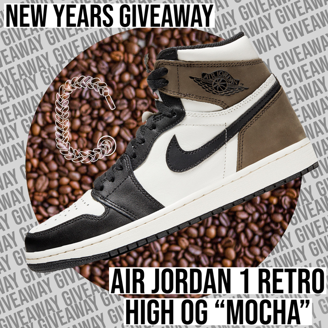 NEW YEARS DAY GIVEAWAY 🎉

AIR JORDAN RETRO 1 HIGH OG "MOCHA"

To qualify: 
1. Like/Retweet this post 
2. Tag 3 friends 
3. Sign up via the front page of our website

All participants must be following/have a customer account with The   Closet Inc