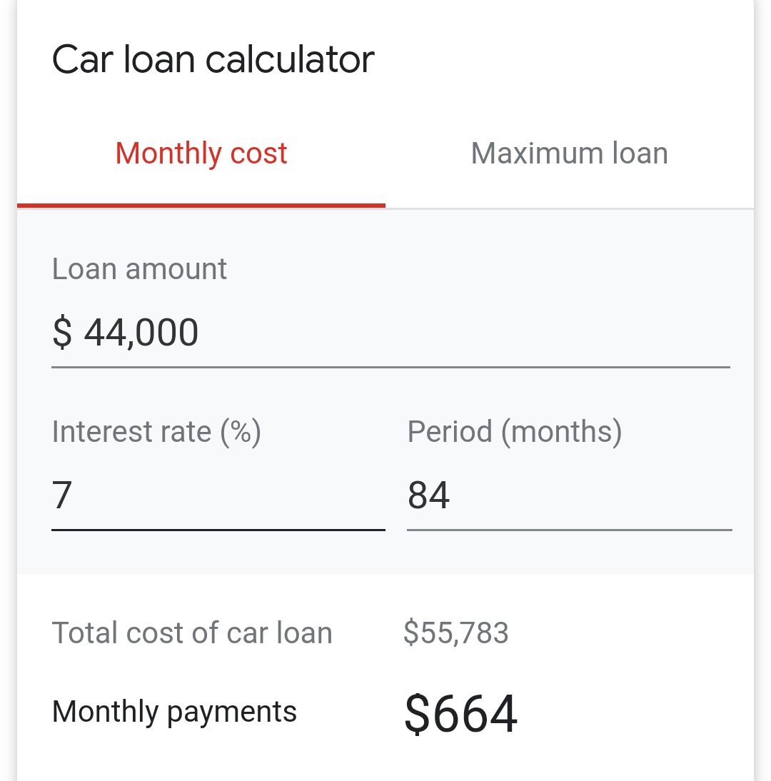 If you're thinking, "Well I can lower my payments by going 84 months", please take a look at what happens when you stretch your payments to get a lower note: the longer you finance, the more interest you pay, THE MORE YOU END UP PAYING FOR A $44,000 VEHICLE. REGARDLESS OF BRAND.