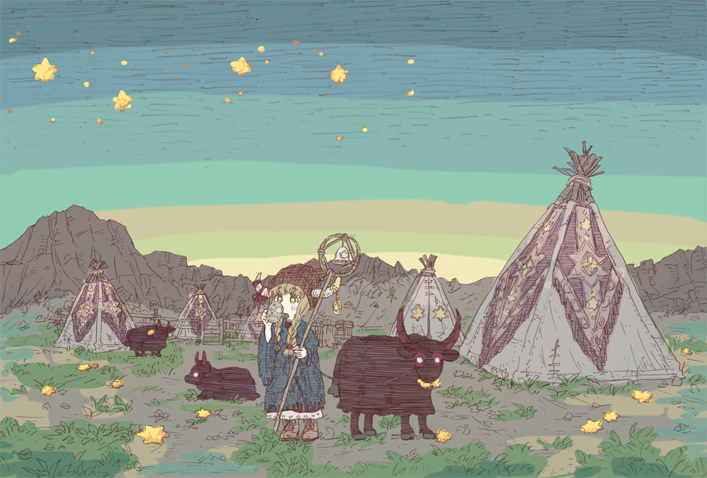 おまけの下描き・線線画・仮塗り 