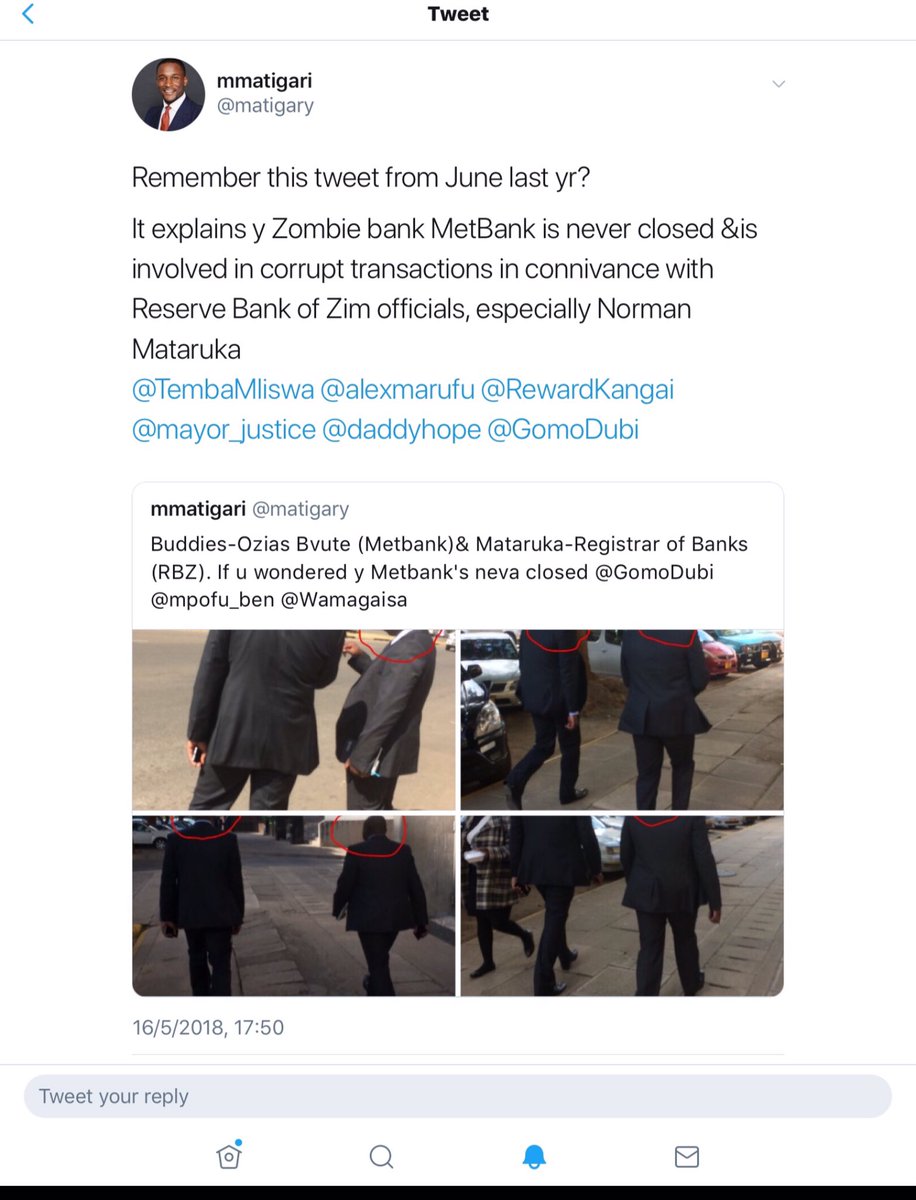 18. Notwithstanding, the flood of evidence submitted, there has been no appetite by  @ZACConline to pursue these cases, which also include  @MetbankLimited &  @ReserveBankZIM executives & a former  @ZACConline Commissioner who chaired Investigations Committee.  @MoJLPA  @matandamoyo