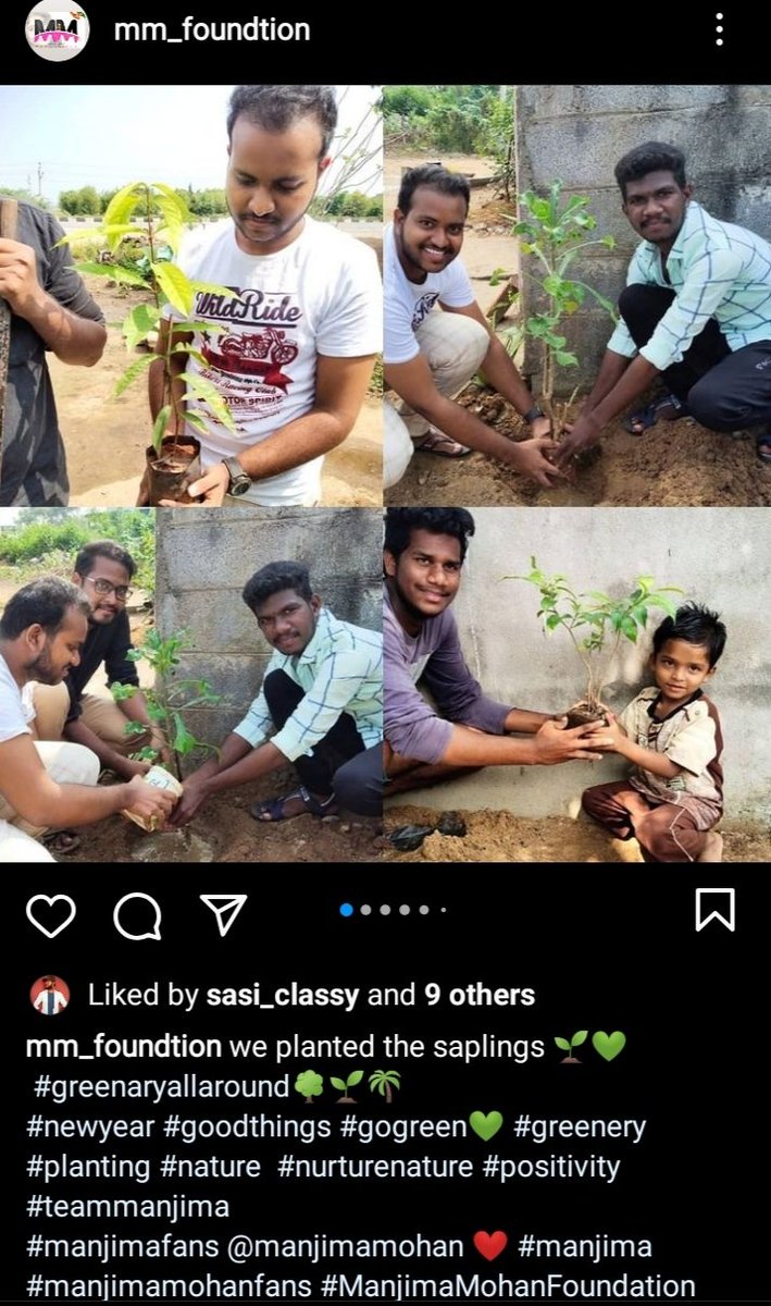 MMfoundtion's tweet photo. We planted the saplings🌱
#HappyNewYear2021 
#newyear #goodthings 
#GoGreen💚 #SpreadLove #planting
#Greenindia #manjimafans 
@MMfoundtion @mohan_manjima ❤ @Manjima_fans @joyTwtz @manjima_trends @manjima_mohanfc @sasiclassy @MjSurya77588224 #greenary 💚 https://t.co/fOrqns73En