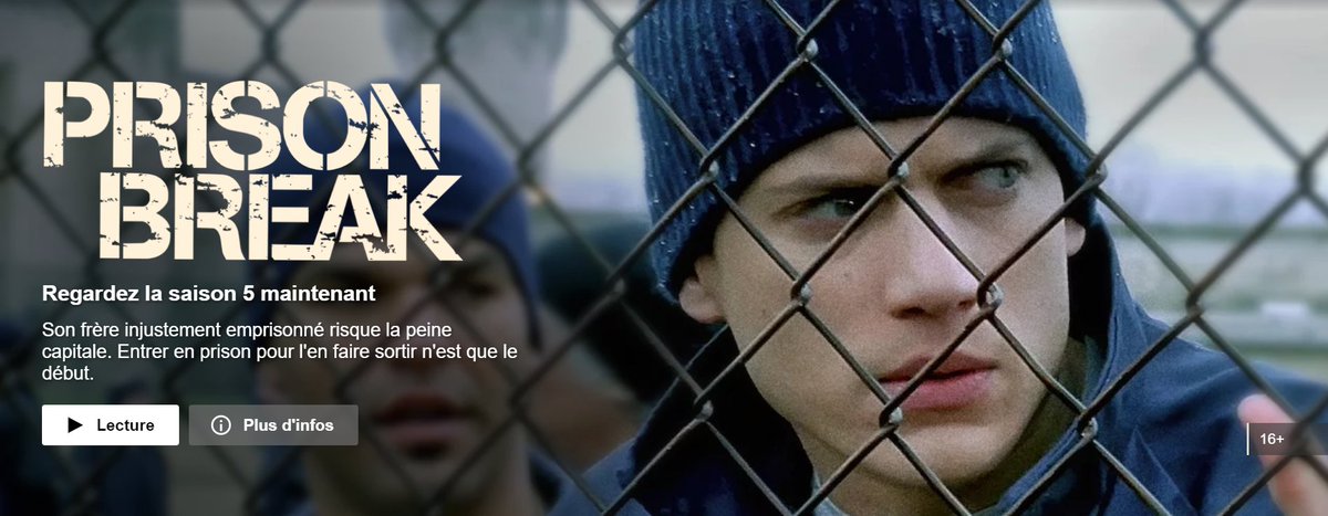 2021 commence bien: La saison 5 de #PrisonBreak est enfin disponible sur <a href="/NetflixFR/">Netflix France</a>! 😍