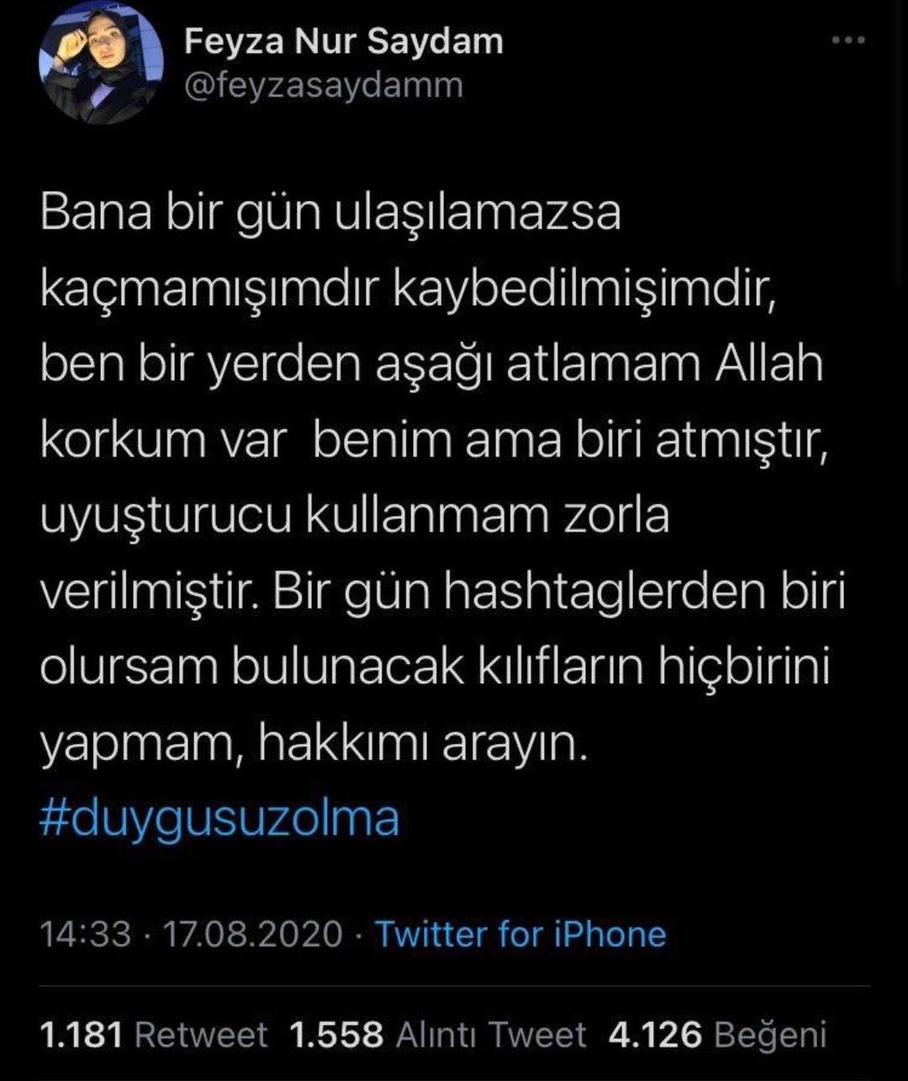 Kadınlar öldürülmeyi bekliyor, intihar etmediklerini,öldürüldüklerini  ispatlamak içinse not bırakıyor. Üstü kapatılan yüzlerce kadın cinayeti ve adaletin sağlanamamasının sonucudur bu. İnsanlığın hukukun ayıbı! 

#feyzayaneoldu