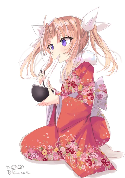 「お正月はお雑煮が美味しいわね!」晴れ着の陽炎
あけおめです!
#艦これ版深夜の真剣お絵描き60分一本勝負
#艦これ版真剣お絵描き60分一本勝負_20210101 