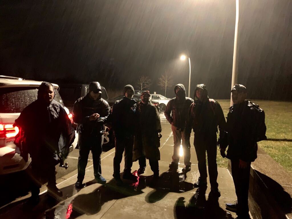 8 absolute savages ignored the elements and welcomed 2021 with 7+ miles.  Strong work gentlemen!