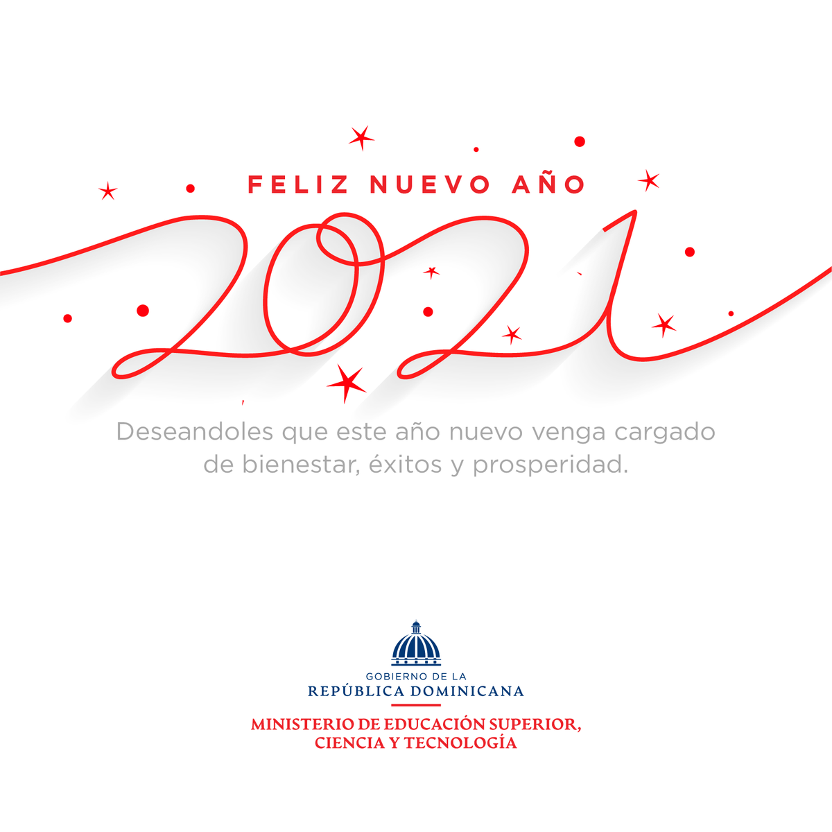 MESCYTRD's tweet photo. Les deseamos un feliz año nuevo, cargado de bien estar, éxito y prosperidad. 

#SomosMescyt https://t.co/nd4ghgQvqd