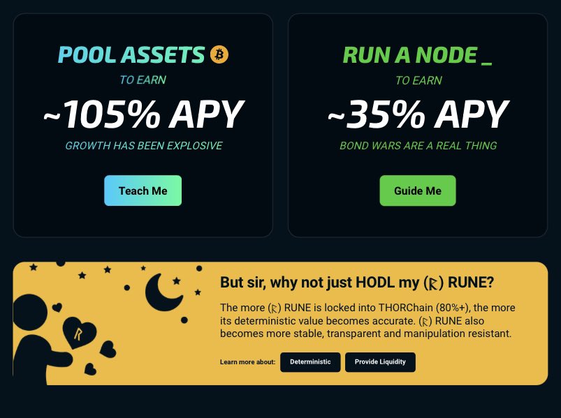 8) Didn’t know? First you earn yield, second you help decentralize liquidity.* APY’s below may vary.