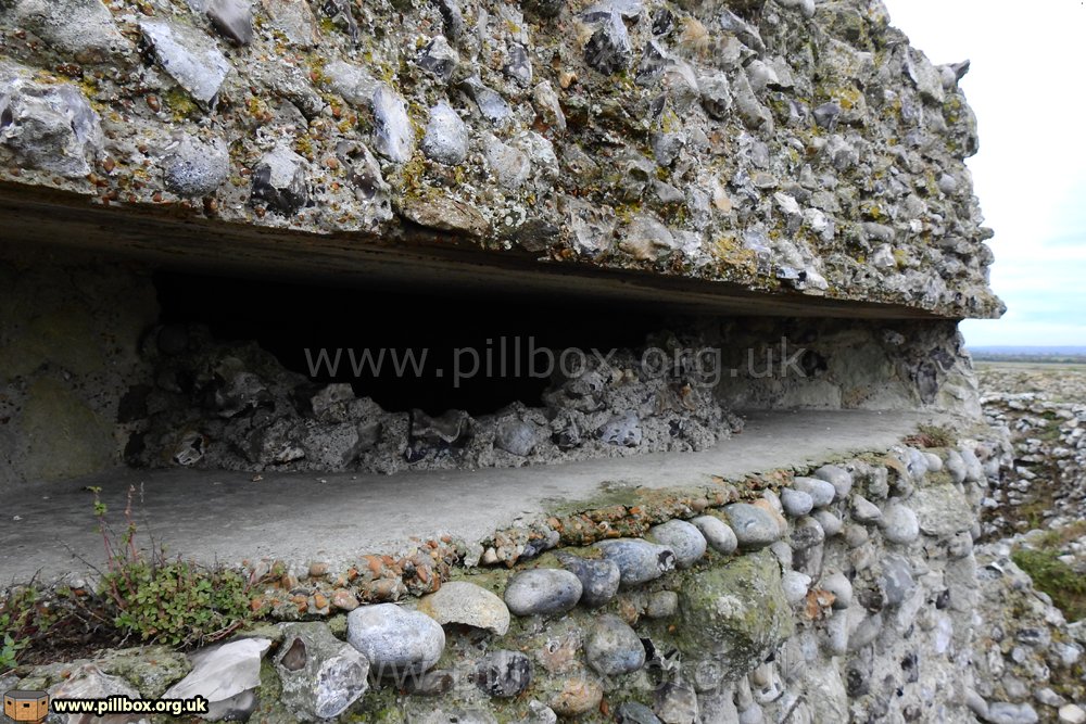 The NE embrasure has the same design of MMG table. Note how the anti-ricochet wall is cut at an angle to assist entry. 10/16