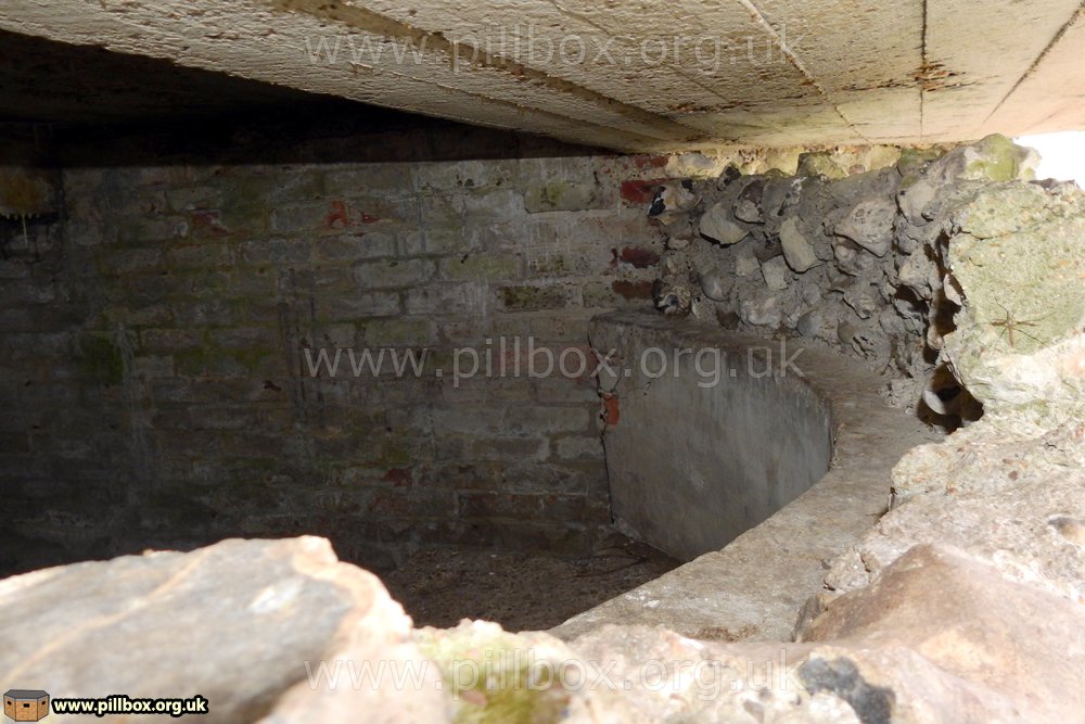 The NE embrasure has the same design of MMG table. Note how the anti-ricochet wall is cut at an angle to assist entry. 10/16