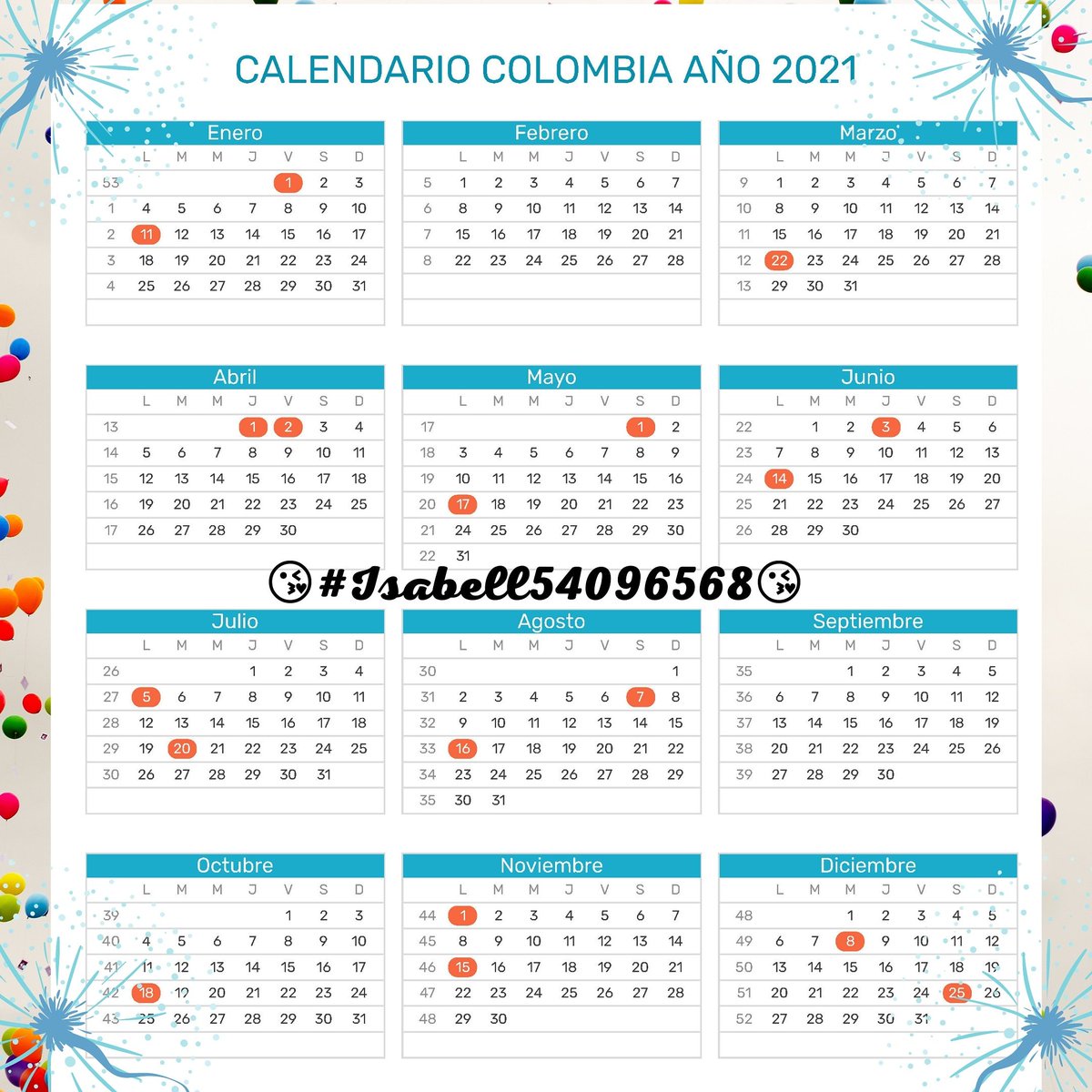 #isabell54096568 #almanaque #nuevocomienzo #LetrasyLatidos #numeros #año2021 #tendencia2021 #meses #12meses #nuevahistoria #Colombia #SiempreJunTos #Bendiciones #calendario2021 #calendar #siemprepresente #likeit #siguemeytesigo #SIGUEME #enero2021💕 #portiseré #hoy #Publicidad