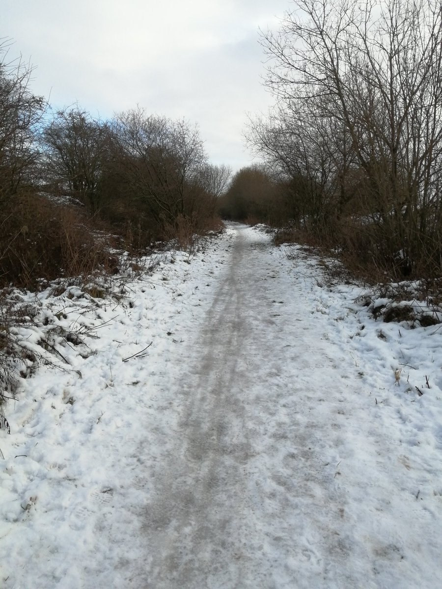 asok804's tweet photo. Started 2021 with a full 26.2 miles exploring Stafford Newport Greenway trails in slippery conditions. Had to grind out with no fuel & water as it was an unplanned run. #emfvirtual2020 #PlodAlong https://t.co/R6S3ePSoNB