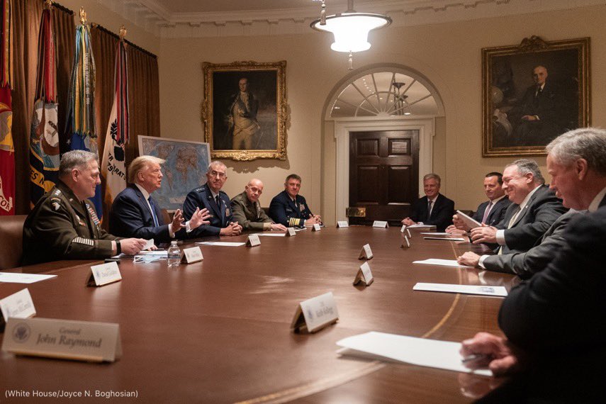 I love this picture posted by @SecPompeo today for a variety of reasons. I note that the portraits on the wall are portraits of President George Washington & President Harry Truman. Connect the dots.