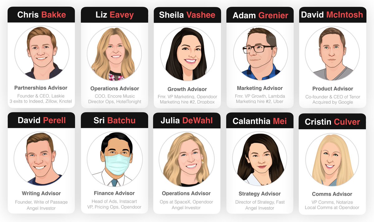 To deliver expert advice, I tapped some of the best experts in my network: writers ( @david_perell) comms leaders ( @cristinculver) product minds ( @dmcintosh). I’ve already sent a few founders their way & it’s amazing the impact a 30-minute chat can have on a startup's trajectory.