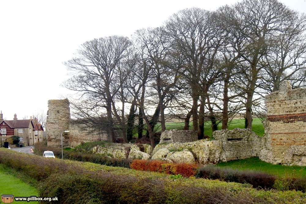 The pillboxes were ingeniously camouflaged with flints set in mortar to blend them in with the Roman and Medieval masonry. In many ways, however, I think this camouflage has actually hindered study of the SWW defences at Pevensey Castle - but why? 3/16