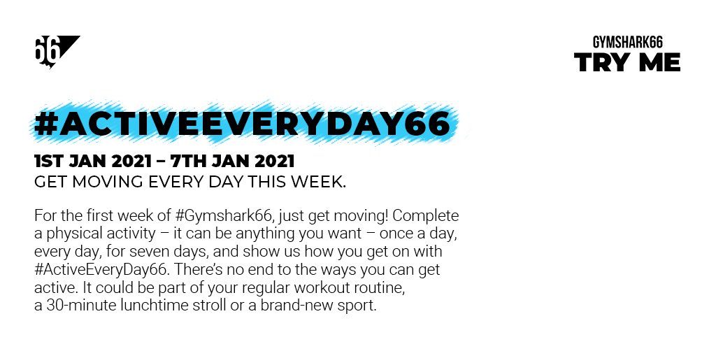 #Gymshark66. you just need to get moving every day - whether that's go...